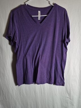 Bella Canvas Purple V-Neck Short Sleeve Tee